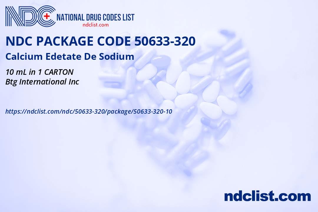 NDC Package 5063332010 Calcium Edetate De Sodium