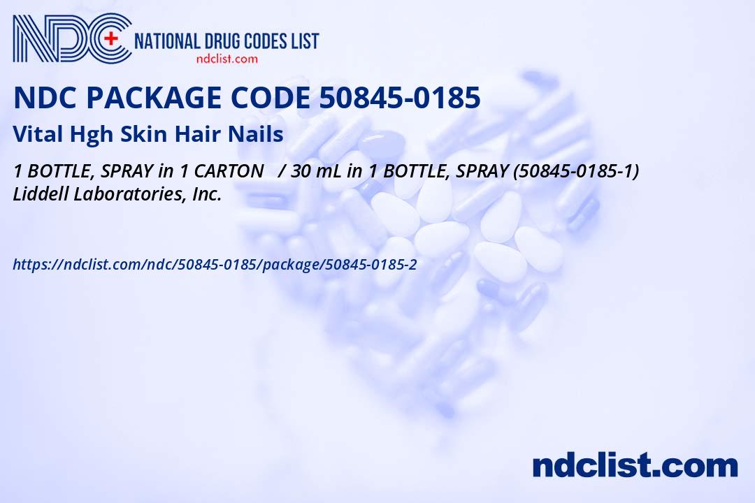Vital Hgh Skin Hair Nails - NDC 50845-0185-2