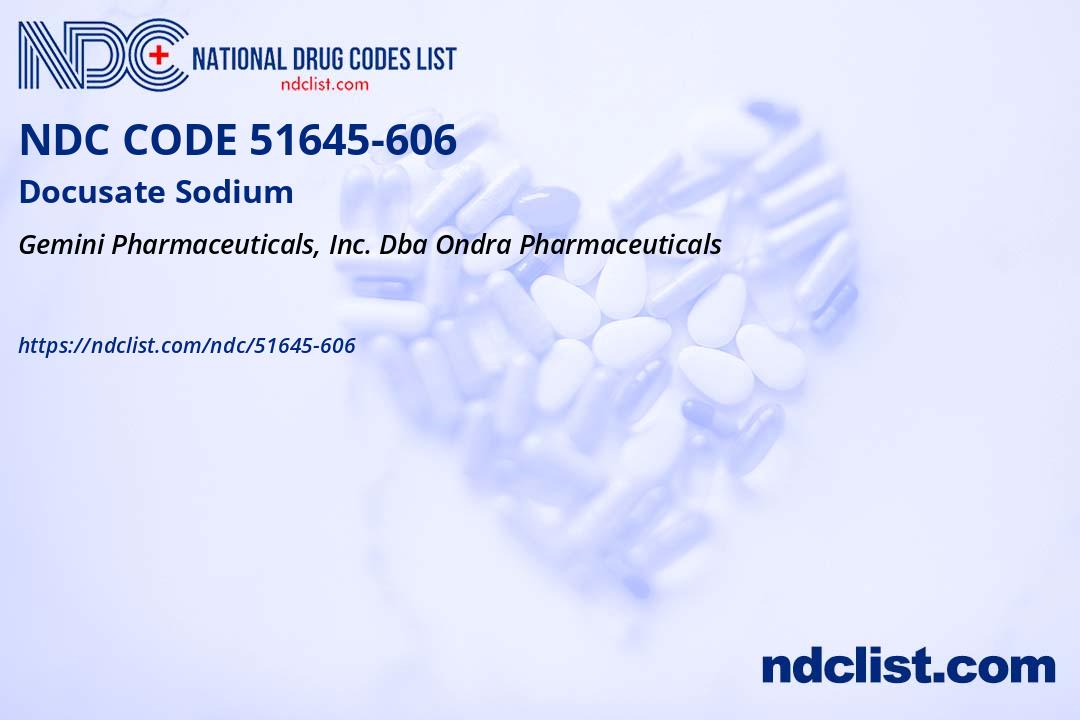 NDC 51645-606 Docusate Sodium