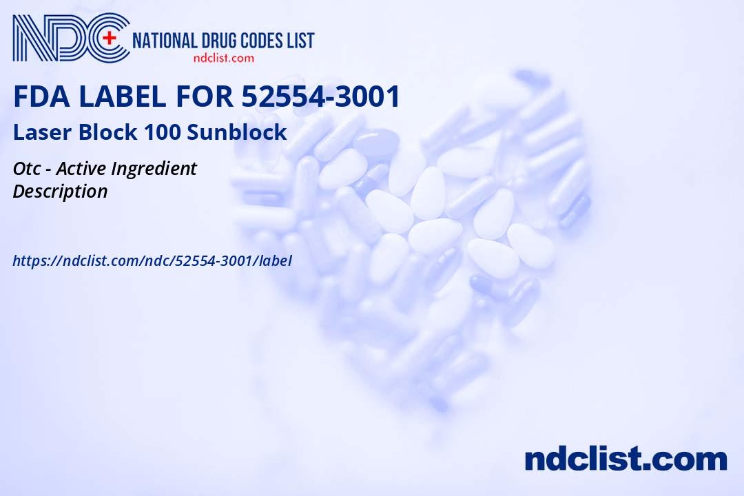 Laser Block 100- FDA Label NDC52554-3001