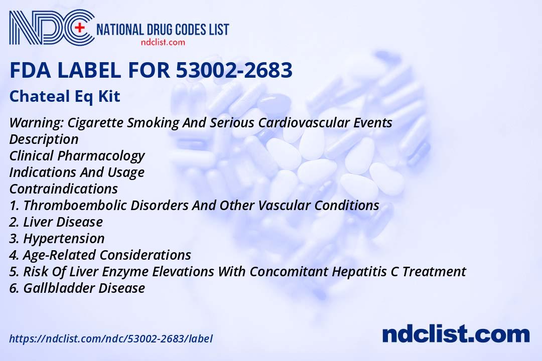 FDA Label for Chateal Eq - Indications, Usage & Precautions