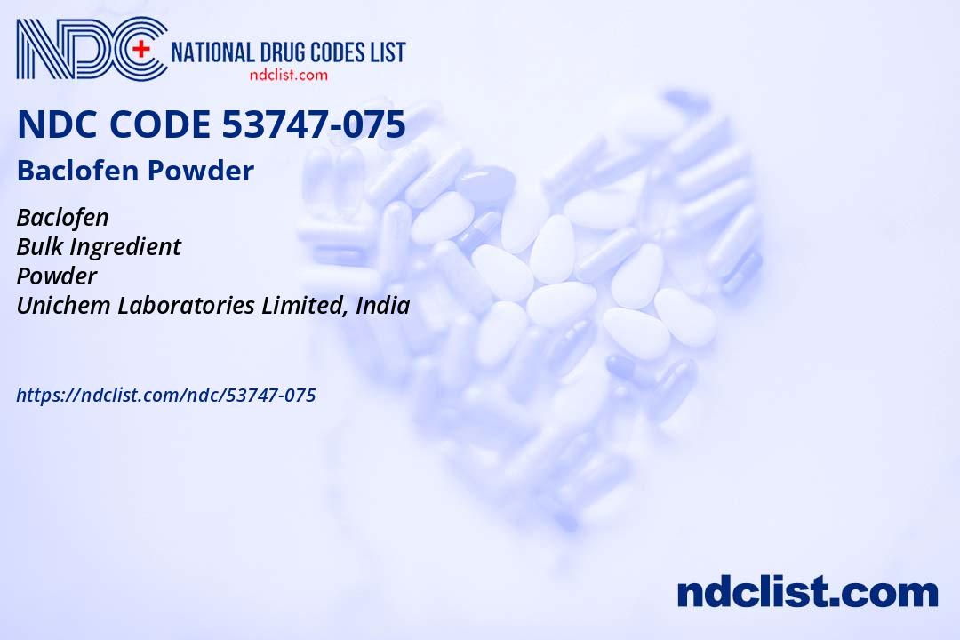 Baclofen Powder - NDC 53747-075