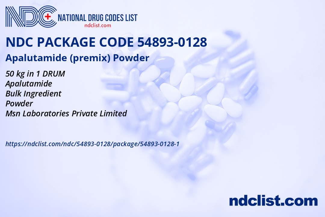 Apalutamide (premix) Powder- NDC54893-0128-1