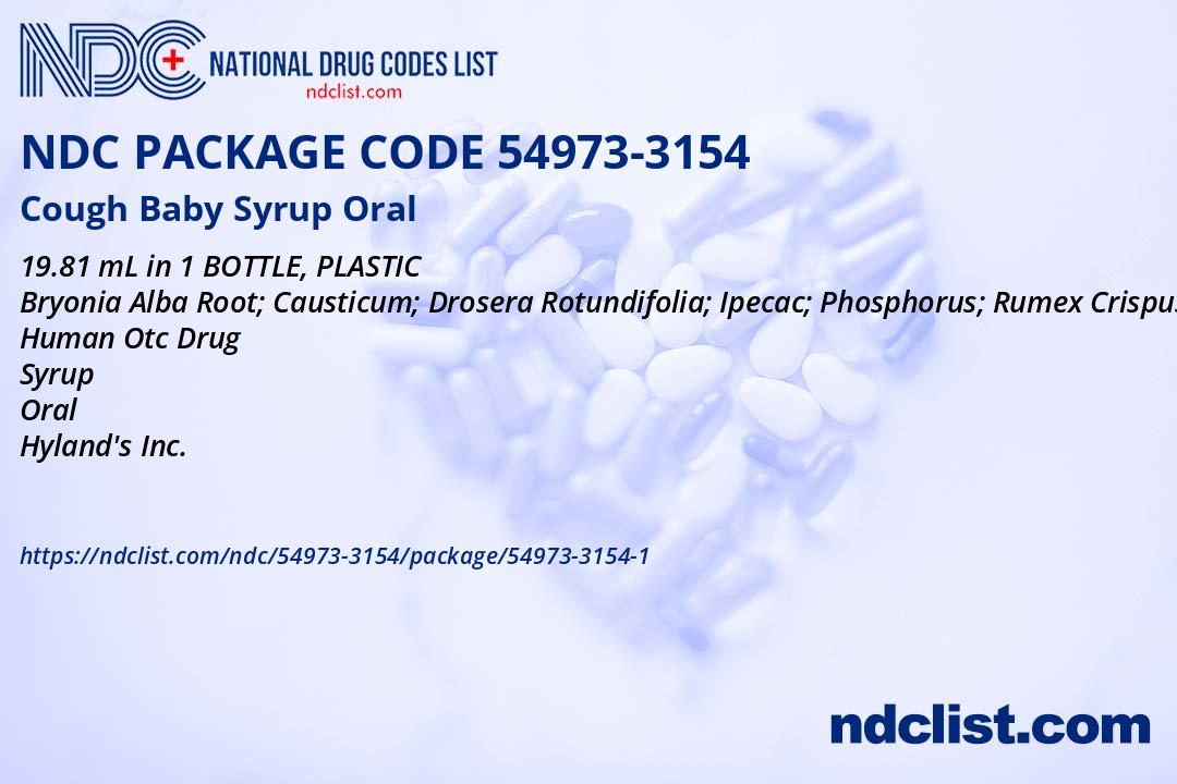 Cough Baby Syrup- NDC54973-3154-1