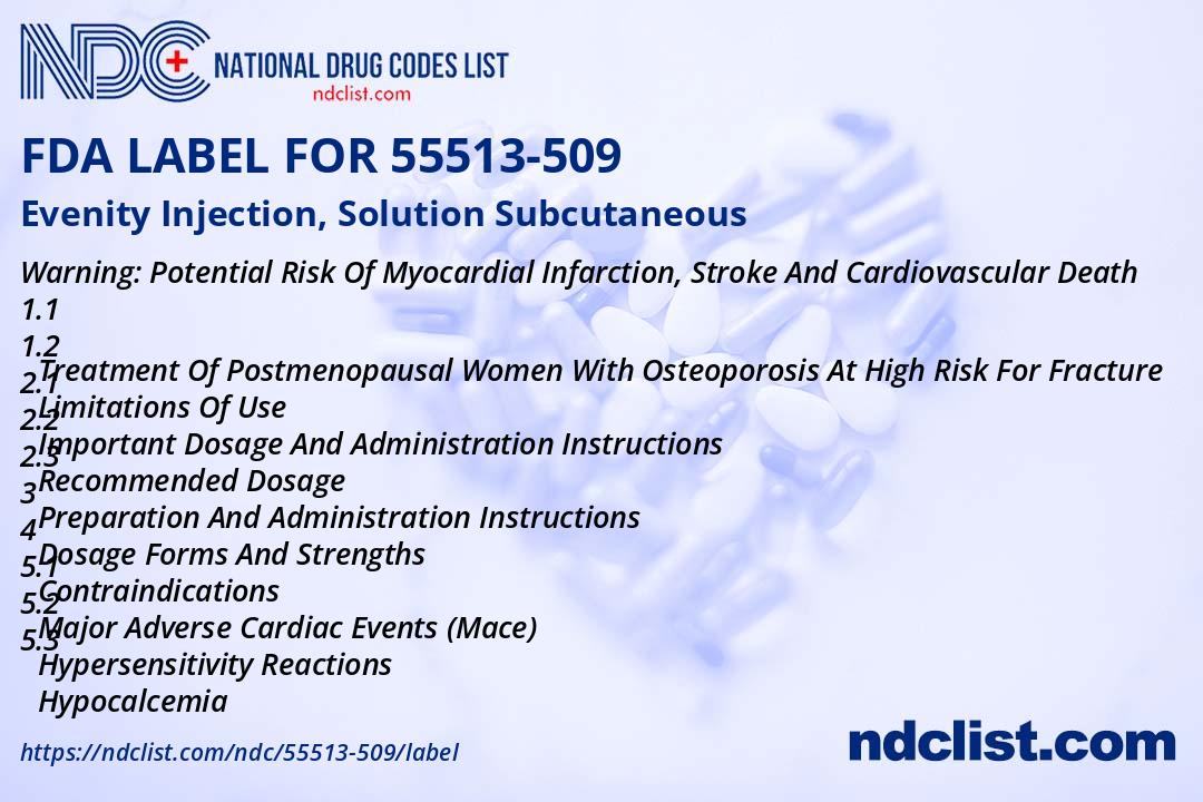 Evenity Injection, Solution- FDA Label NDC55513-509