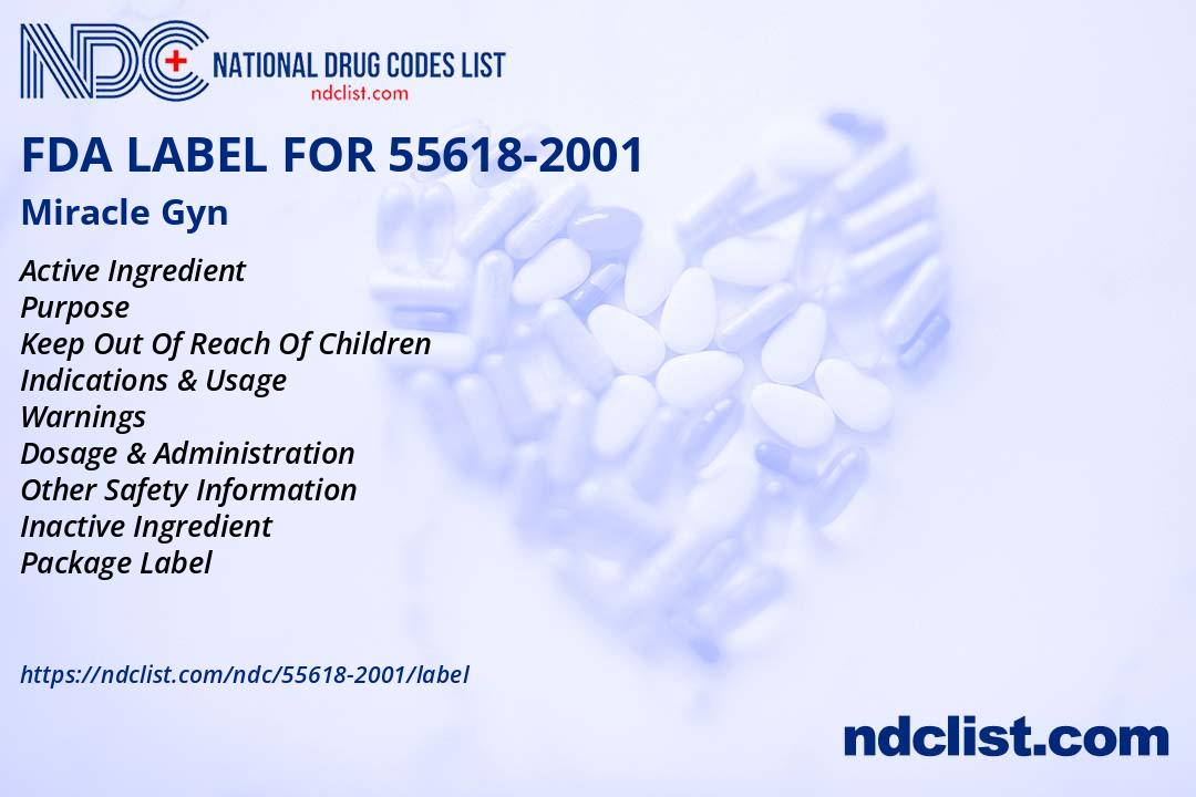 Miracle Gyn - FDA Label NDC 55618-2001