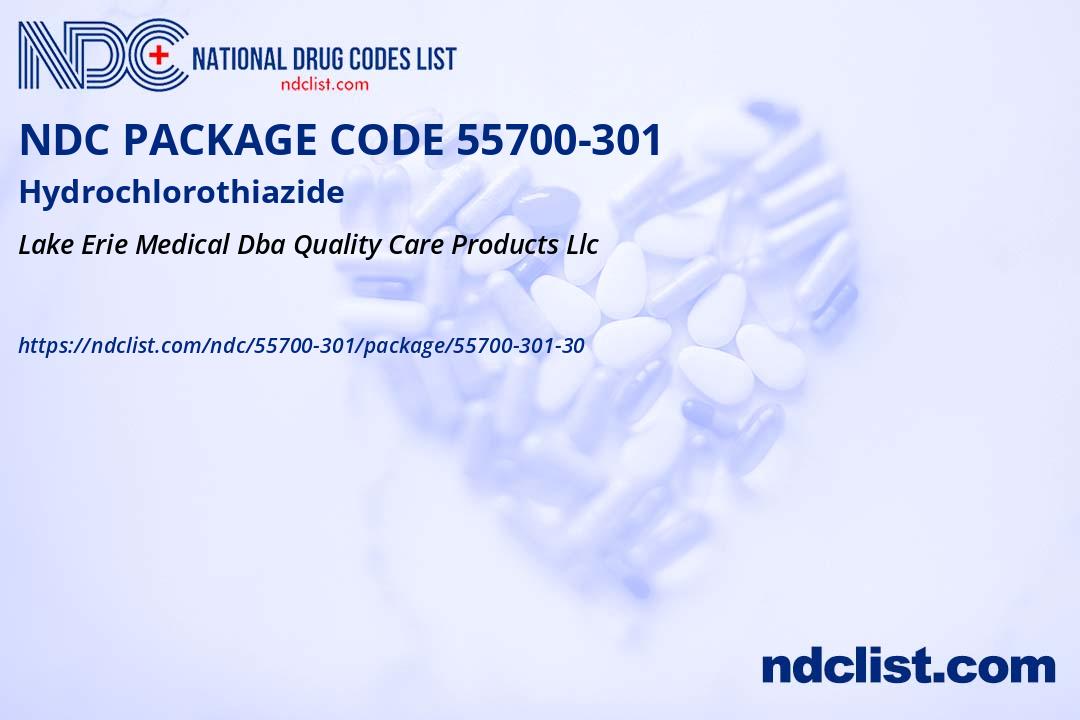 Hydrochlorothiazide - NDC 55700-301-30