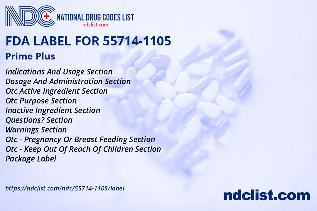 Prime Plus- FDA Label NDC55714-1105