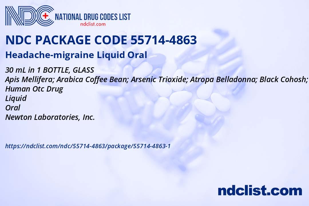 Headache-migraine Liquid - NDC 55714-4863-1