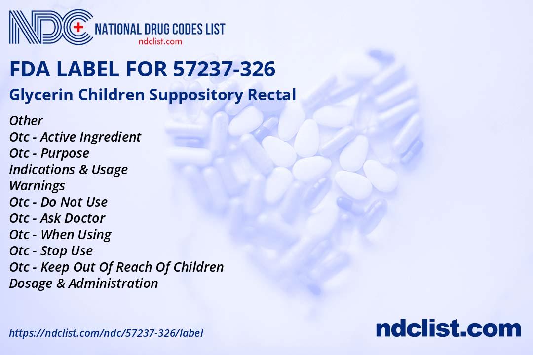 FDA Label for Glycerin Children Suppository Rectal - Indications, Usage