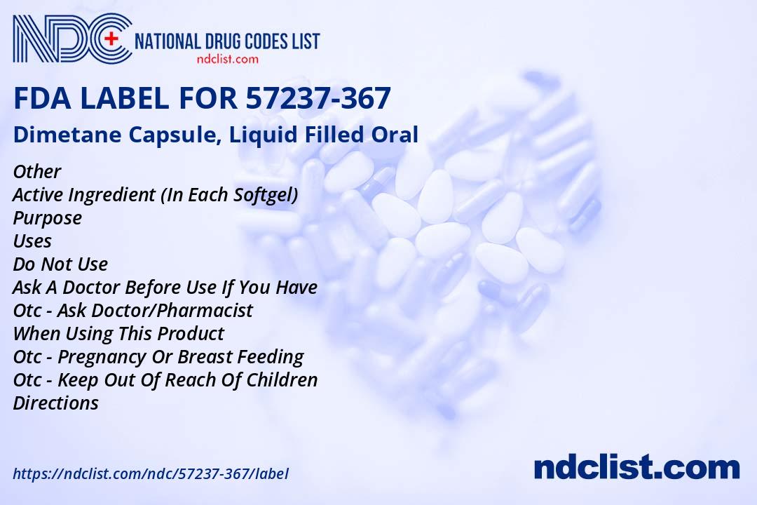 Dimetane Capsule, Liquid Filled FDA Label - NDC 57237-367