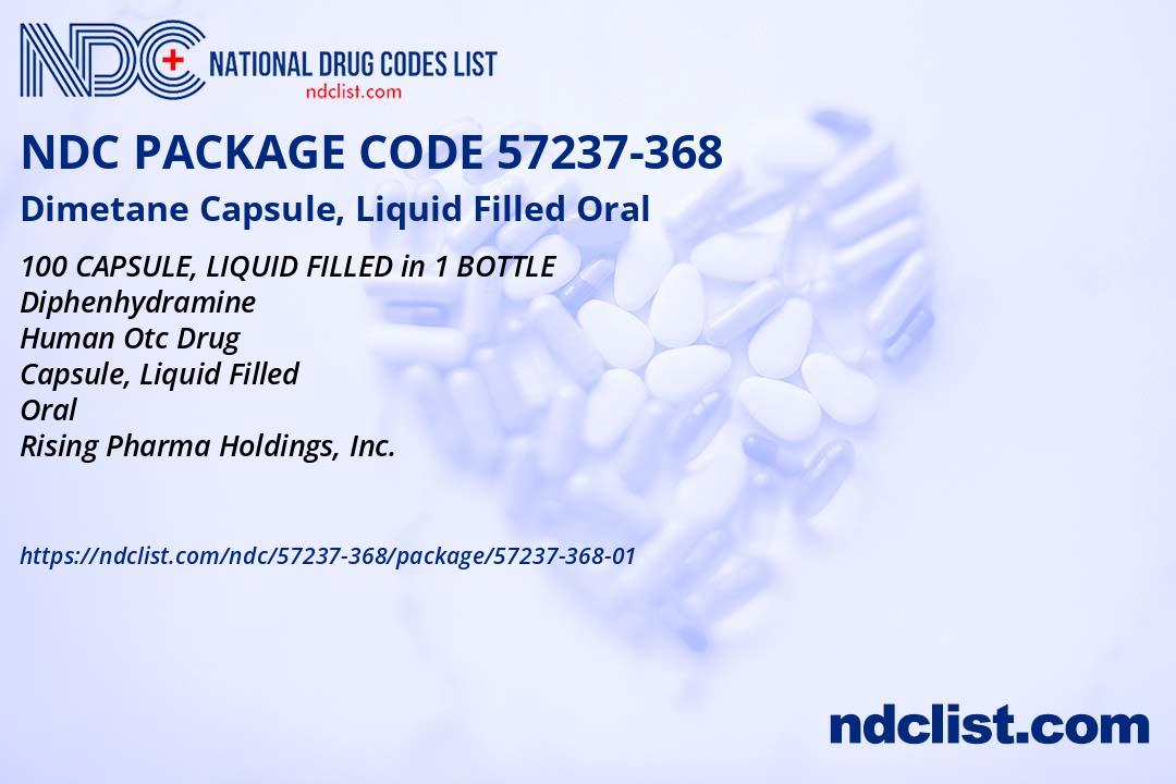 Dimetam Dm Dimetane Capsule, Liquid Filled - NDC 57237-368-01