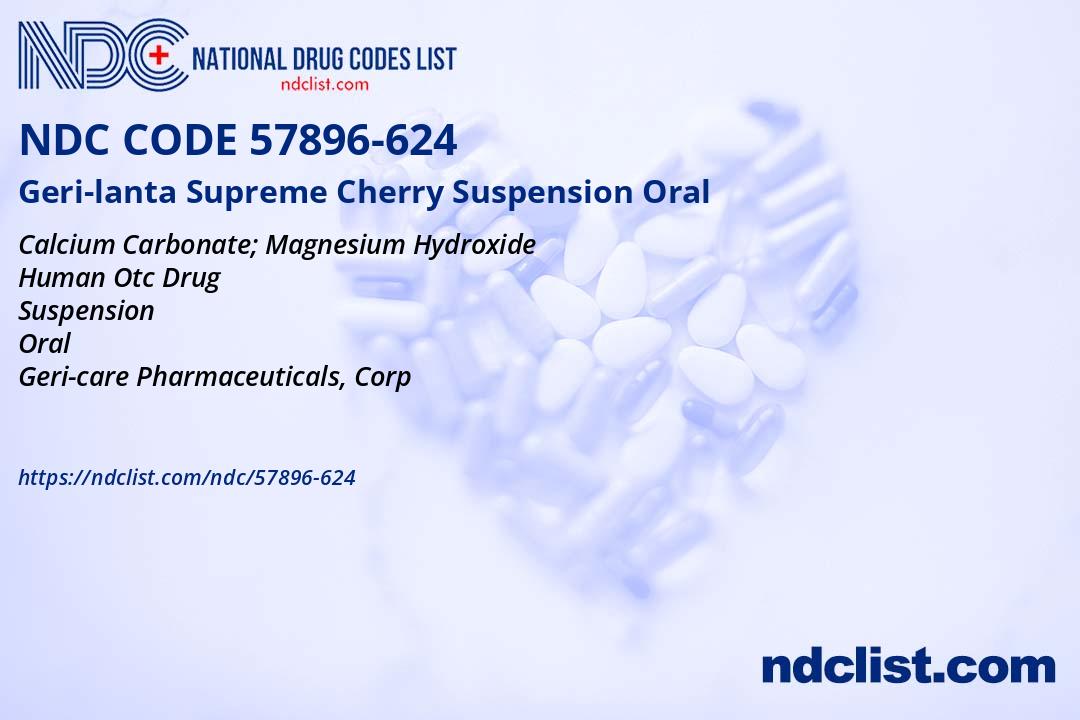 NDC 57896624 Gerilanta Supreme Cherry Suspension Oral