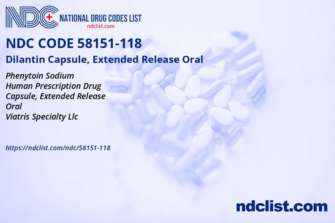 Dilantin Capsule, Extended Release- NDC58151-118