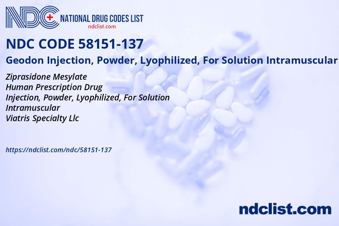 Geodon - NDC 58151-137