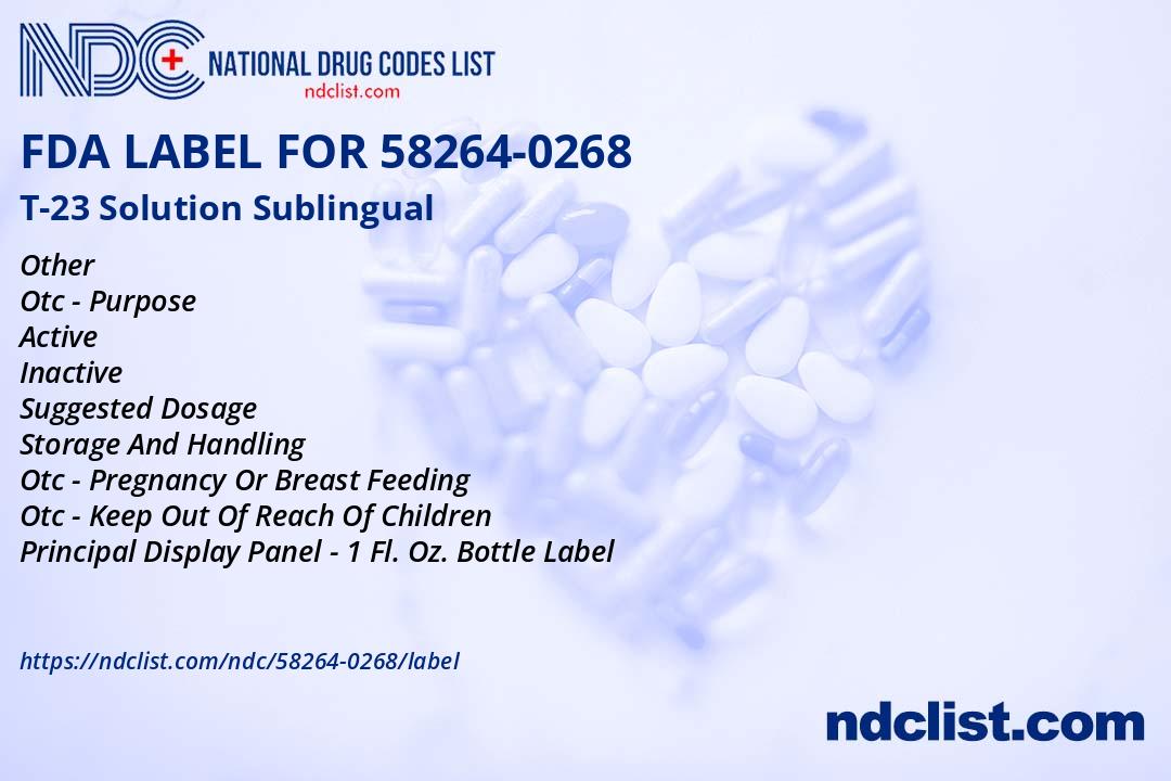 T-23 Solution - FDA Label NDC 58264-0268