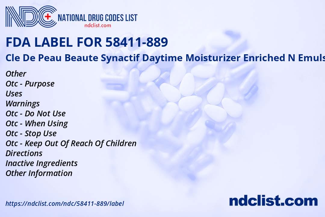 Cle De Peau Beaute Synactif Dayti- FDA Label NDC58411-889