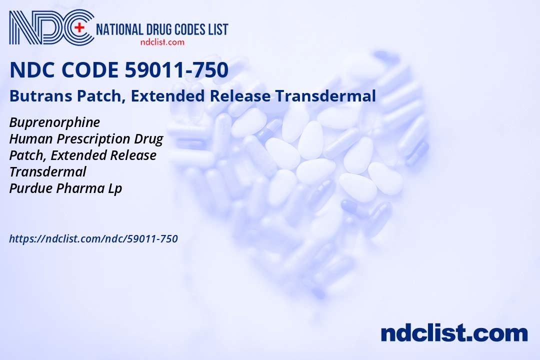 Butrans Patch, Extended Release - NDC 59011-750
