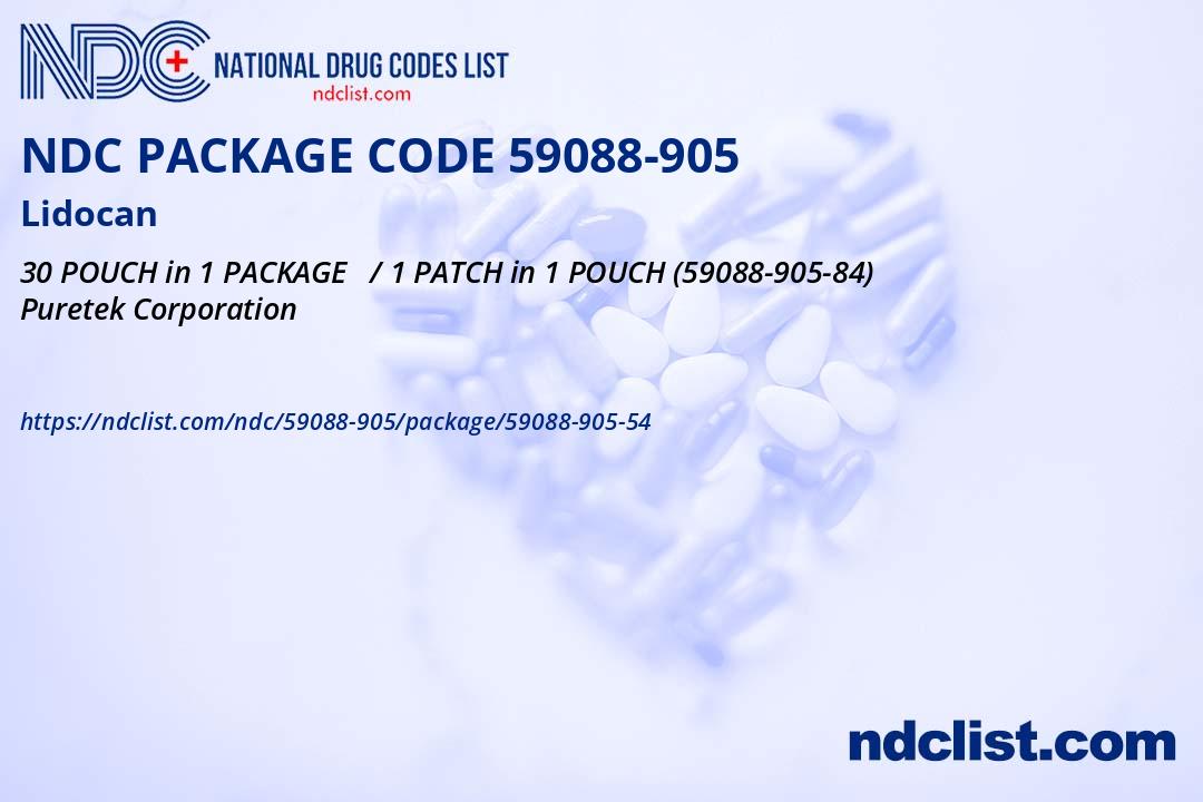 Lidocan Patch- NDC59088-905-54