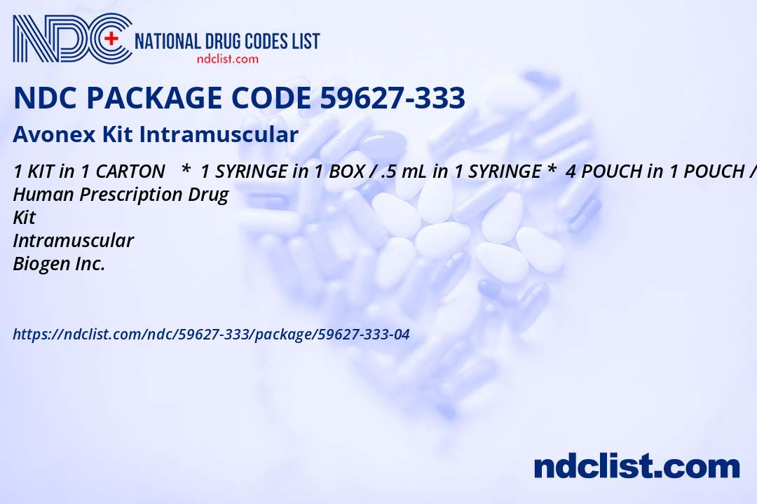 NDC Package 5962733304 Avonex Kit Intramuscular