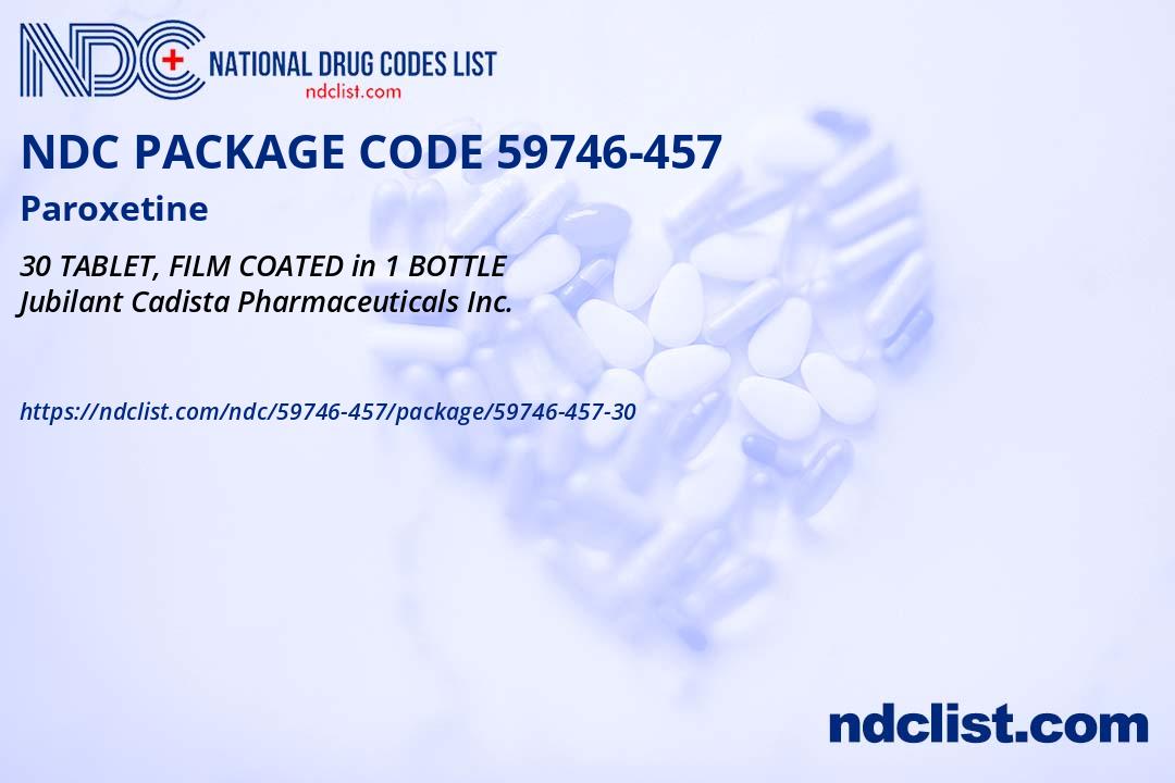 NDC Package 59746-457-30 Paroxetine