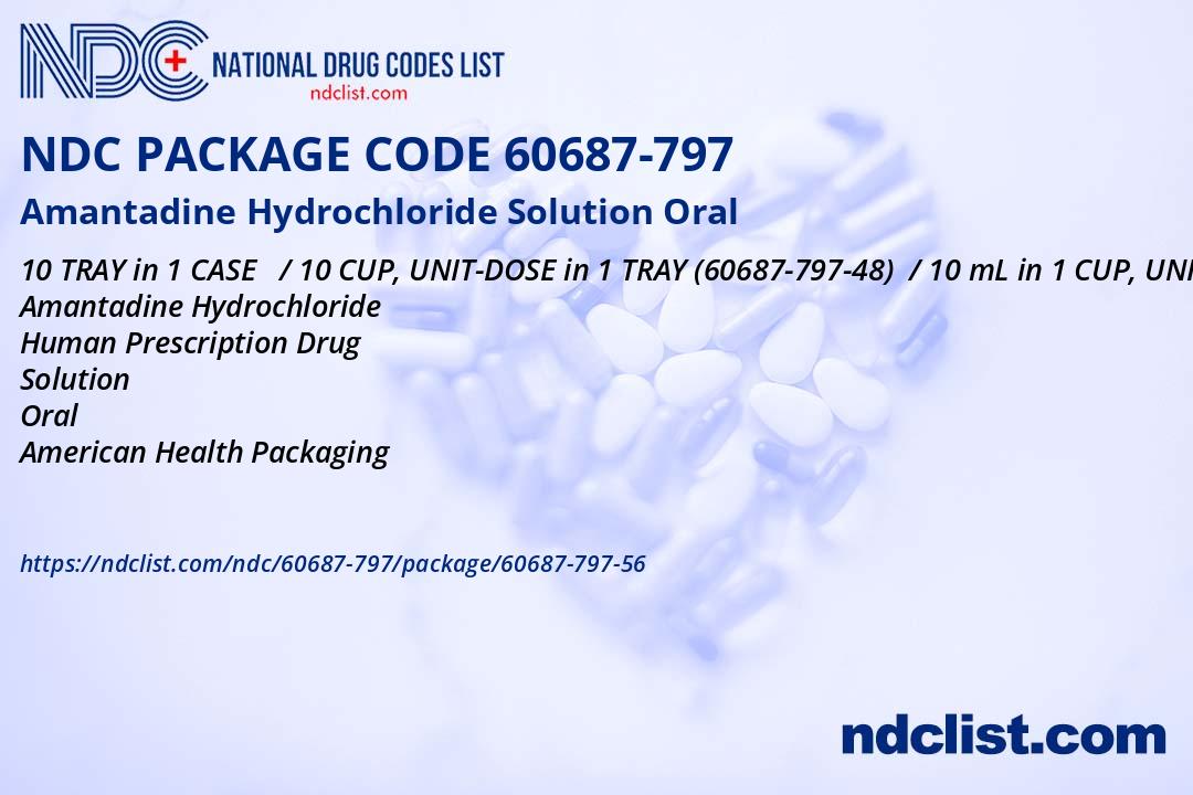 Amantadine Hydrochloride Solution- NDC60687-797-56