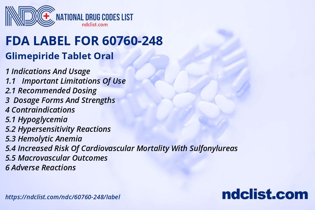 Glimepiride- FDA Label NDC60760-248