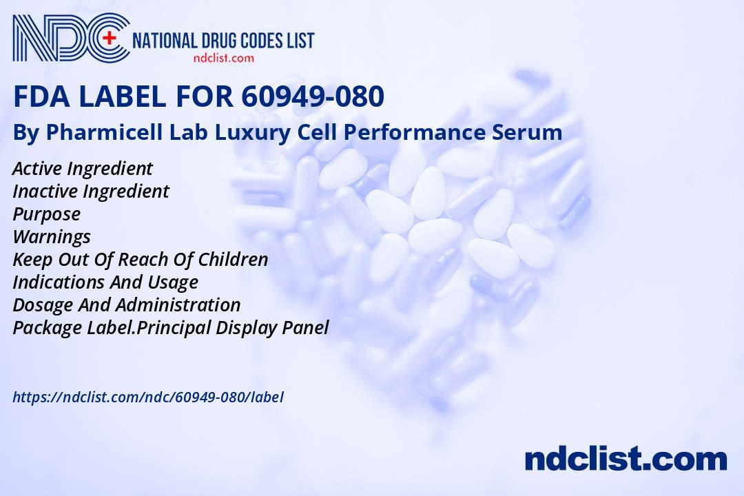By Pharmicell Lab Luxury Cell Per- FDA Label NDC60949-080
