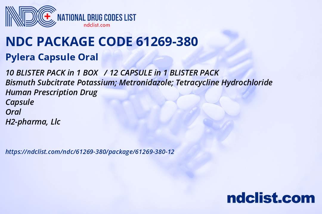Pylera Capsule - NDC 61269-380-12