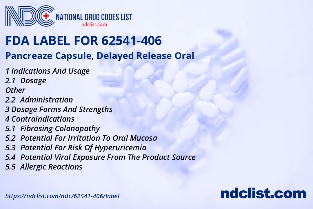 FDA Label for Pancreaze Capsule, Delayed Release Oral - Indications ...