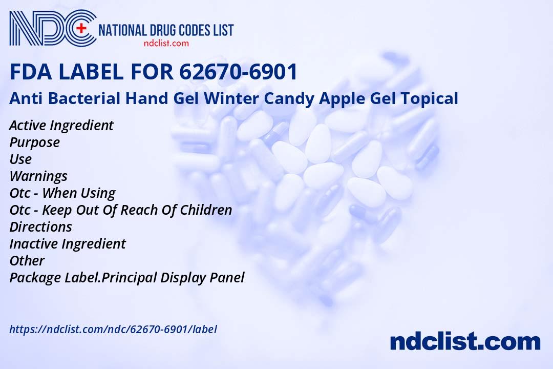 Anti Bacterial Hand Gel - FDA Label NDC 62670-6901