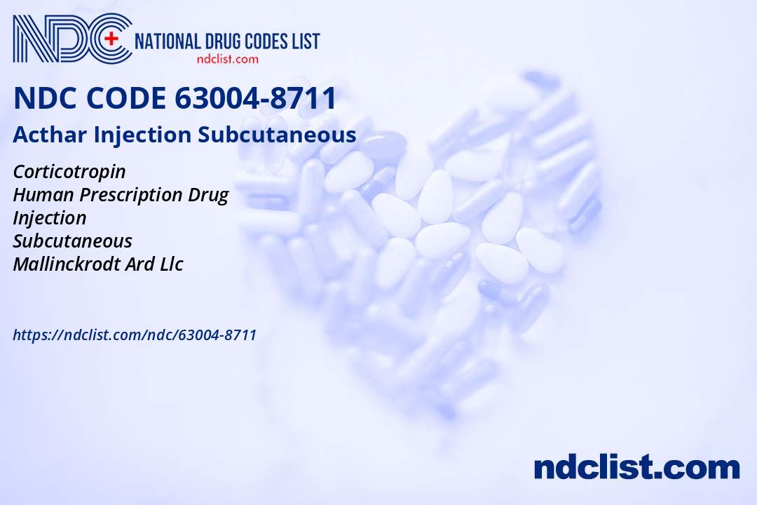 Acthar Injection - NDC 63004-8711