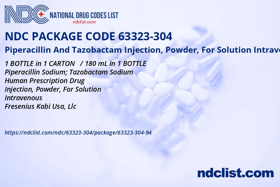 Piperacillin And Tazobactam- NDC63323-304-94