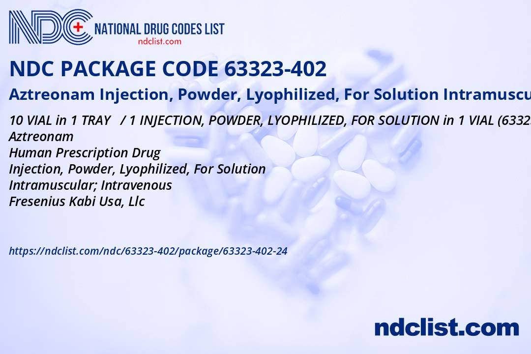 Aztreonam- NDC63323-402-24