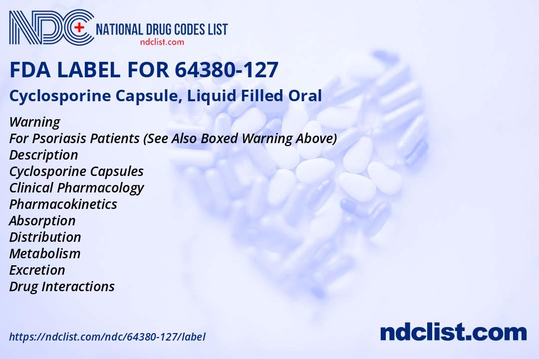 FDA Label for Cyclosporine Capsule, Liquid Filled Oral - Indications ...