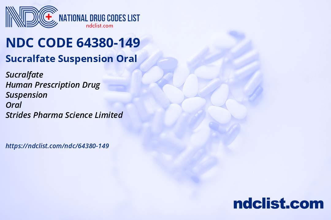 NDC 64380-149 Sucralfate Suspension Oral