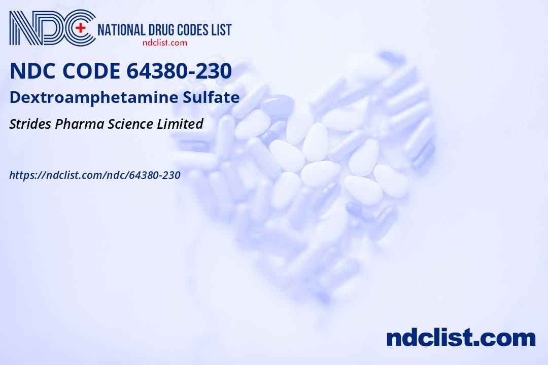 NDC 64380-230 Dextroamphetamine Sulfate