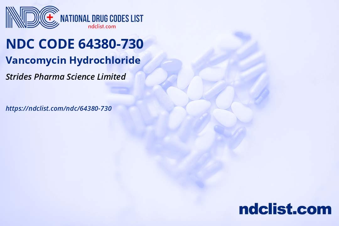 NDC 64380-730 Vancomycin Hydrochloride Capsule Oral