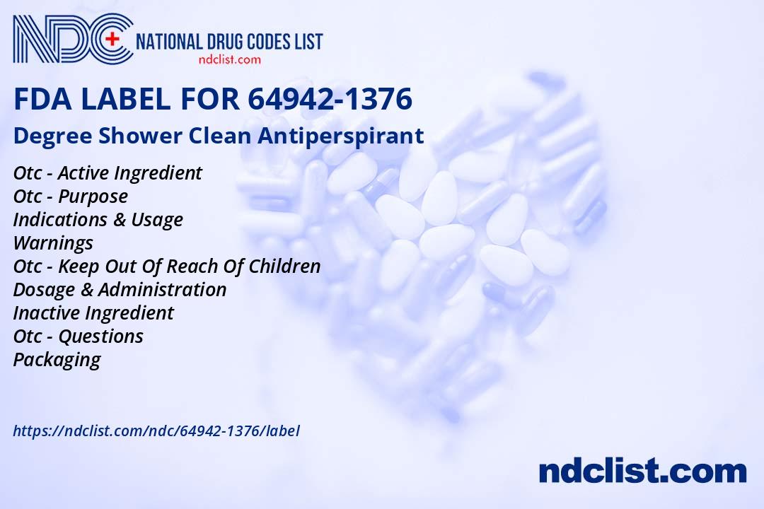 Degree - FDA Label NDC 64942-1376
