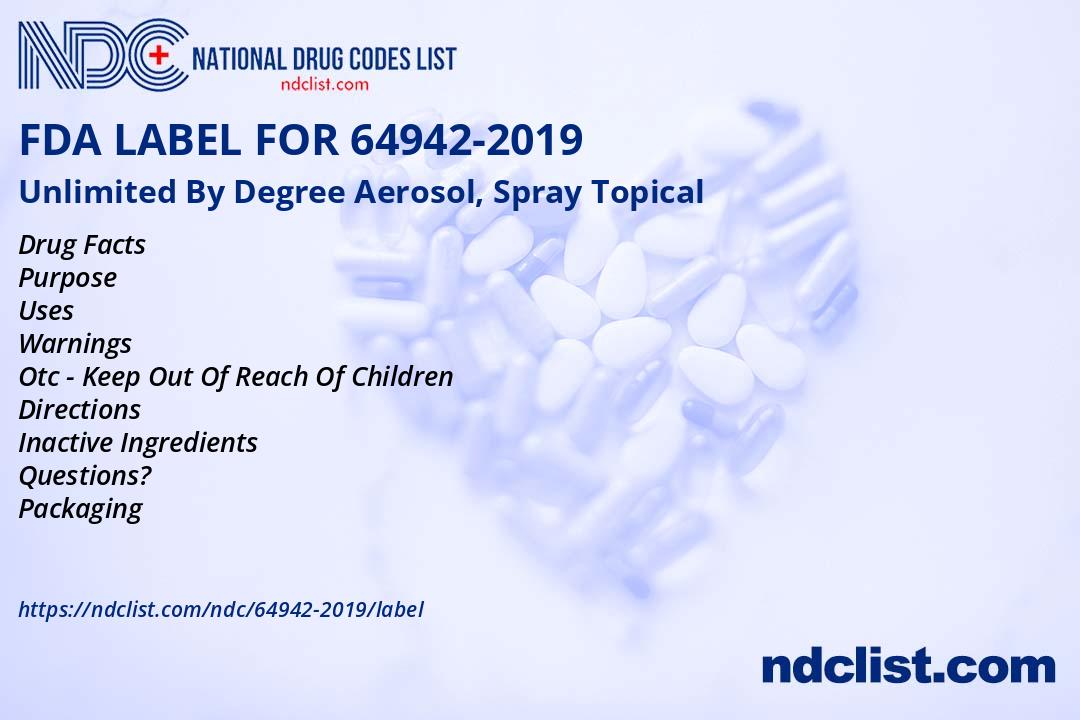Unlimited By Degree - FDA Label NDC 64942-2019