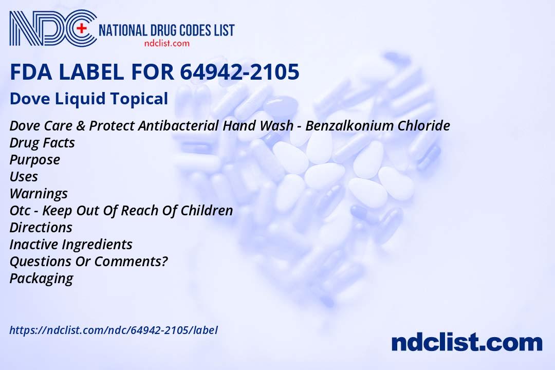Dove Liquid - FDA Label NDC 64942-2105