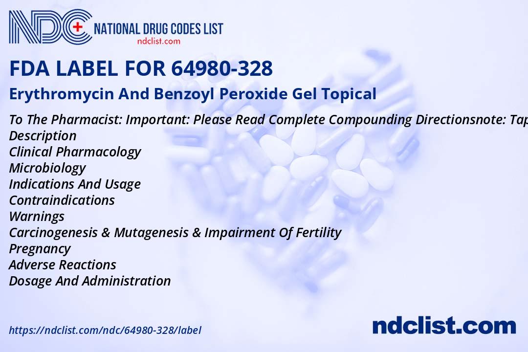 FDA Label for Erythromycin And Benzoyl Peroxide Gel Topical ...