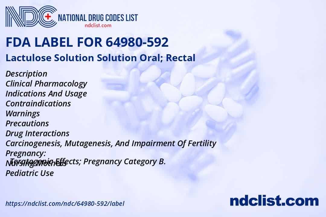 FDA Label for Lactulose Solution Solution Oral; Rectal - Indications ...