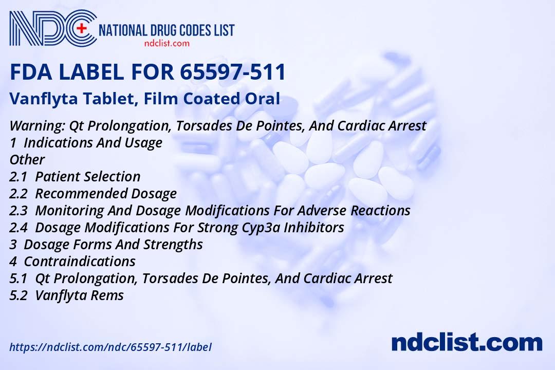 FDA Label for Vanflyta Tablet, Film Coated Oral - Indications, Usage ...