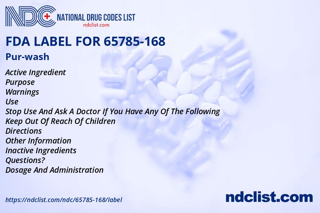 Pur-wash Solution- FDA Label NDC65785-168