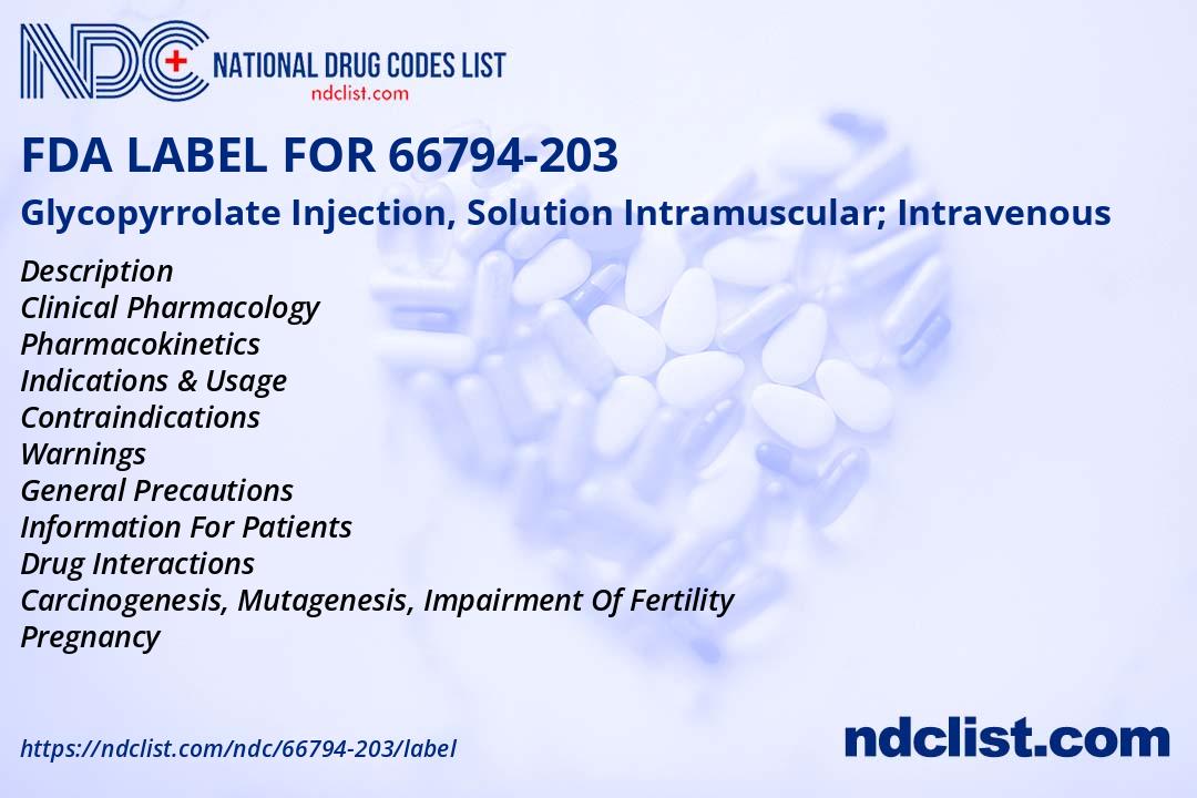 FDA Label for Glycopyrrolate Injection, Solution Intramuscular ...