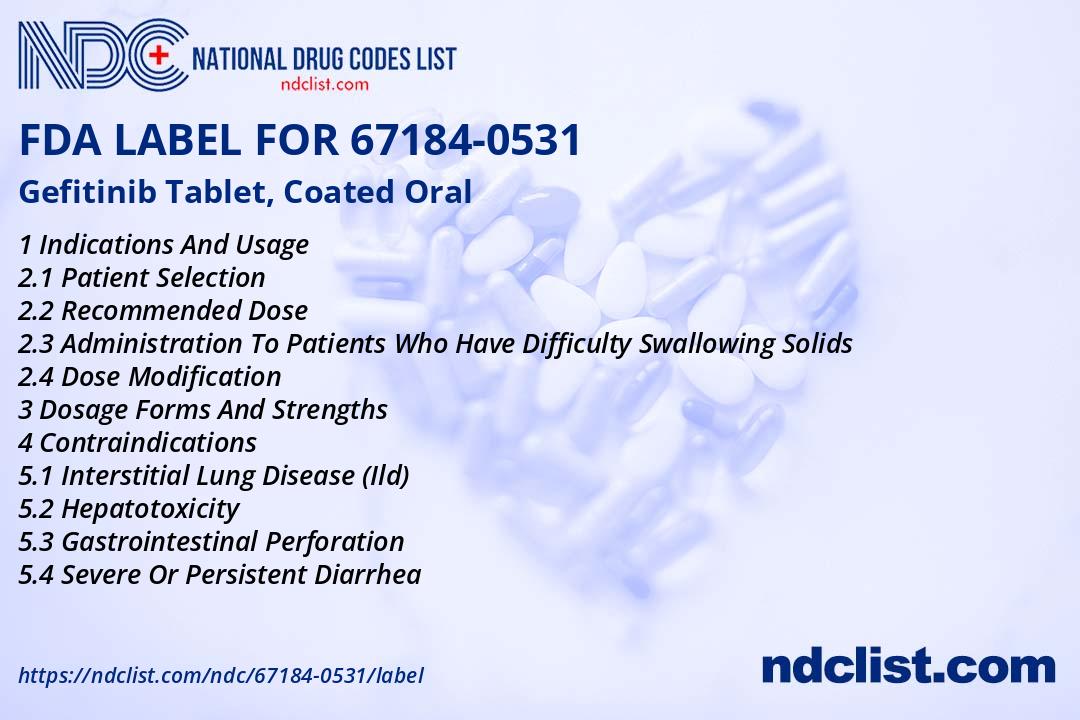 FDA Label for Gefitinib Tablet, Coated Oral - Indications, Usage ...