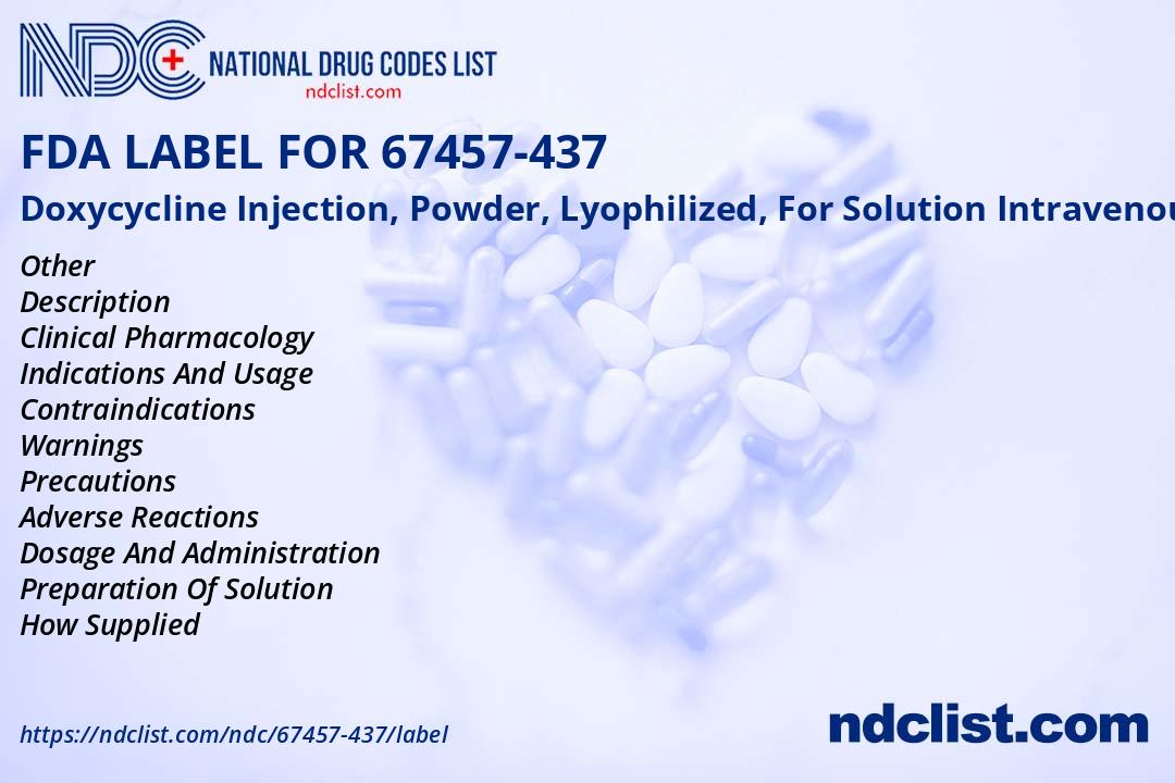 FDA Label for Doxycycline Injection, Powder, Lyophilized, For Solution ...