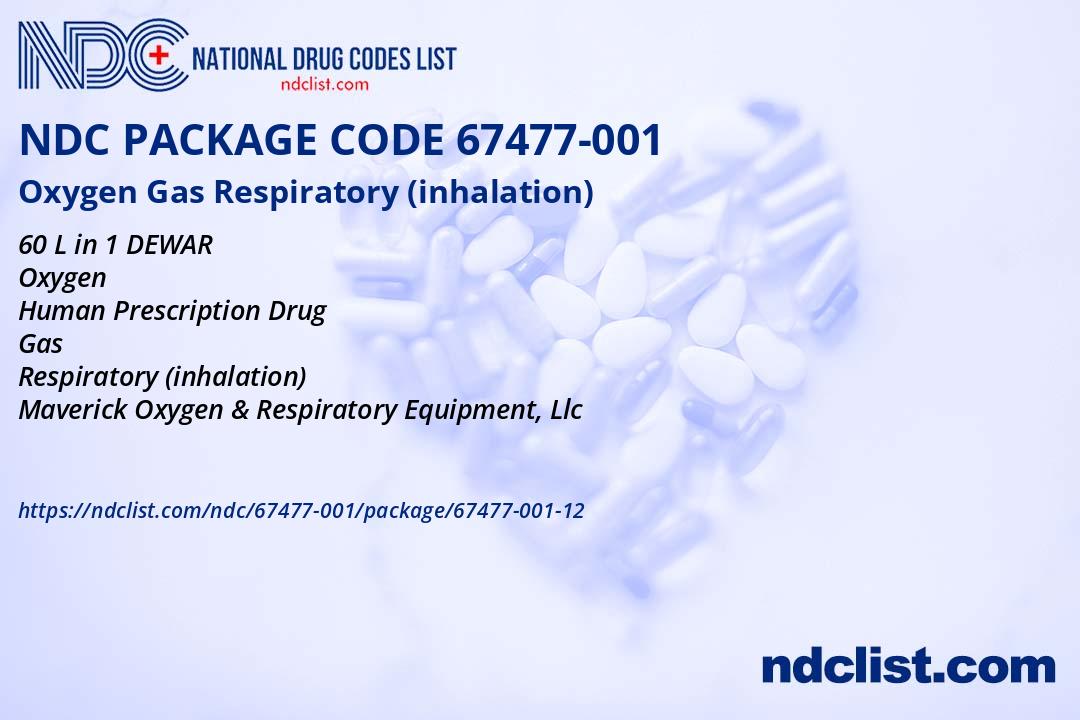 Oxygen Gas - NDC 67477-001-12