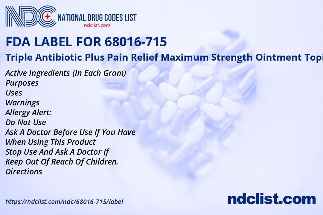 FDA Label for Triple Antibiotic Plus Pain Relief Maximum Strength ...